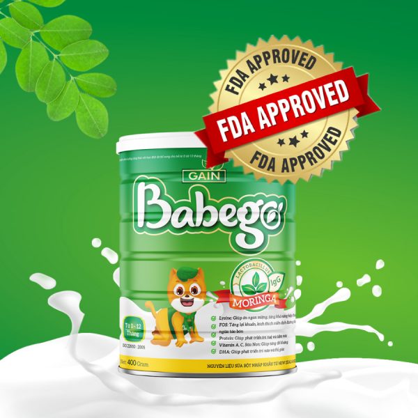 Sữa thảo dược chùm ngây Babego 0-12M 400g
